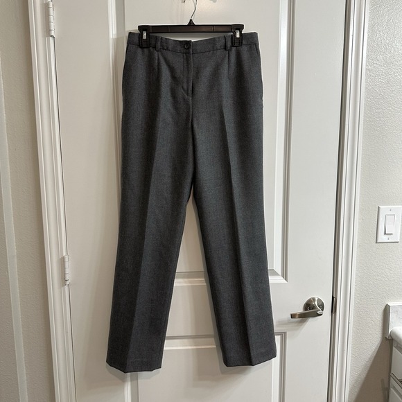 Pendleton Pants - Pendleton 100% Virgin Wool Pants Gray Trousers Size 8P USA Fabric Lined Office